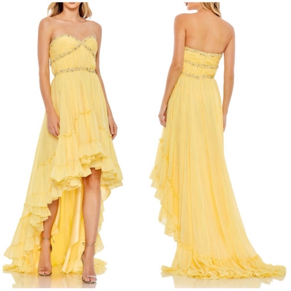 Mac Duggal 68096 Strapless High Low Dress